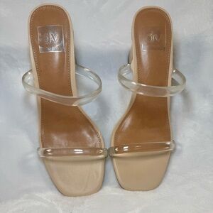 DV by Dolce Vita Clear Strap Heels - Tan